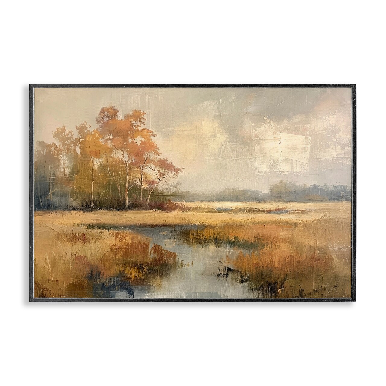Stupell Industries Autumn Stream Landscape Framed Giclee Wall Art Design by LSR Design Studio